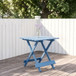 Folding Square Table For Backyard - Blue