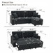 Sleeper Sectional With Pull Out Bed, Reversible Chaise