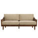 3 Seater Sofa With Rattan Armrests