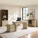 Baggio Seadrift Modern Fluted Electric Adjustable Standing Desk