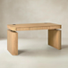 Baggio Oak Modern Fluted Electric Adjustable Standing Desk