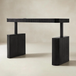 Baggio Charcoal Modern Fluted Electric Adjustable Standing Desk
