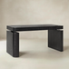 Baggio Charcoal Modern Fluted Electric Adjustable Standing Desk
