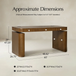 Baggio Mocha Modern Fluted Electric Adjustable Standing Desk