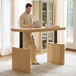 Emilio Oak Modern Electric Adjustable Standing Desk