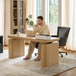 Emilio Oak Modern Electric Adjustable Standing Desk