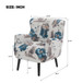 Armchair With Round Arm - White / Blue