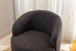 Teddy Fabric Swivel Accent Armchair Barrel Chair With Powder Coating Metal Ring