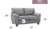 Stylish Loveseat With Padded Arms