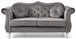 Stylish Flared Arm Loveseat