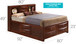 Modern Design Storage Bed With Bookcase Headboard