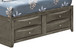 Modern Design Storage Bed With Bookcase Headboard