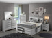 Modern Design Storage Bed With Bookcase Headboard