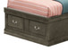 Traditional Style Bookcase Storage Bed