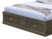 Traditional Style Bookcase Storage Bed