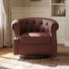 360° Swivel Accent Chair With Curved Back