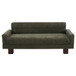 Modern Loveseat Sofa, 2 Seater With Square Arms For Living Room