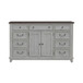 River Place - 2 Door 9 Drawer Dresser - Riverstone White & Tobacco