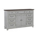 River Place - 2 Door 9 Drawer Dresser - Riverstone White & Tobacco