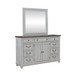River Place - Dresser & Mirror - Riverstone White & Tobacco