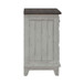 River Place - 3 Drawer Nightstand With Charging Station - Riverstone White & Tobacco