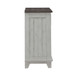 River Place - Bedside Chest With Charging Station - Riverstone White & Tobacco