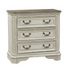 Magnolia Manor - 3 Drawer Bedside Chest With Charging Station - Antique White