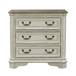 Magnolia Manor - 3 Drawer Bedside Chest With Charging Station - Antique White