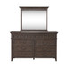 Paradise Valley - Dresser & Mirror - Saddle Brown