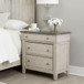 Ivy Hollow - 3 Drawer Bedside Chest With Charging Station - Weathered Linen / Dusty Taupe