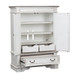 Abbey Park - Mirrored Door Chest - Antique White