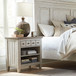 Heartland - 1 Drawer Nightstand With Charging Station - Antique White / Tobacco Tops