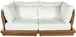 Mirella - 2 Piece Water Resistant Fabric 76" Upholstered Outdoor Patio Modular Loveseat
