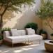 Laguna - 2 Piece Resilient Water Resistant Fabric 71" Outdoor Patio Armless Modular Loveseat
