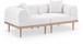 Laguna - 2 Piece Resilient Water Resistant Fabric 71" Upholstered Outdoor Patio Modular Loveseat
