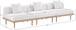 Laguna - 3 Piece Resilient Water Resistant Fabric 106.5" Outdoor Patio Armless Modular Sofa