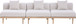Laguna - 3 Piece Resilient Water Resistant Fabric 106.5" Outdoor Patio Armless Modular Sofa