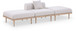 Laguna - 3 Piece Resilient Water Resistant Fabric Outdoor Patio Armless Modular Sofa