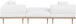 Laguna - 3 Piece Upholstered Outdoor Patio Modular Sofa With Backless Seat And 1 Arm