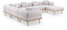 Laguna - 7 Piece Resilient Water Resistant Fabric 142" Upholstered Outdoor Patio Modular Sectional