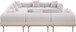 Laguna - 8 Piece Resilient Water Resistant Fabric 142" Upholstered Outdoor Patio Modular Sectional