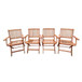 Foldable Patio Dining Set, Folding Chairs, Indoor And Outdoor Universal (Set of 4) - Teak