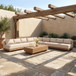 Solace - Olefin Fabric 5 Piece Outdoor Patio Modular Sectional