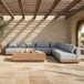 Solace - Olefin 5 Piece Outdoor Patio Modular Sectional