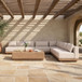 Solace - Olefin 5 Piece Outdoor Patio Modular Sectional