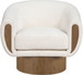 Avella - Interwoven Fabric Swivel Accent Chair