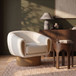 Avella - Interwoven Fabric Swivel Accent Chair