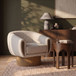 Avella - Interwoven Fabric Swivel Accent Chair