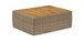 Seacrest - Teak Wood And Wicker Outdoor Patio Coffee Table