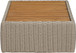 Seacrest - Teak Wood And Wicker Outdoor Patio Coffee Table